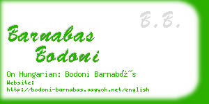 barnabas bodoni business card